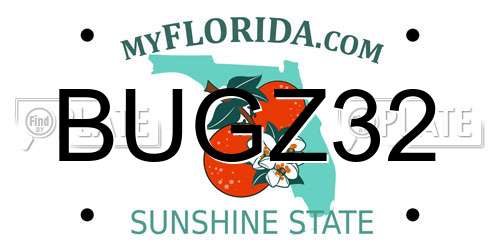 BUGZ32 Florida License Plate