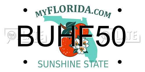 BUHF50 Florida License Plate