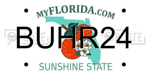 BUHR24 Florida License Plate