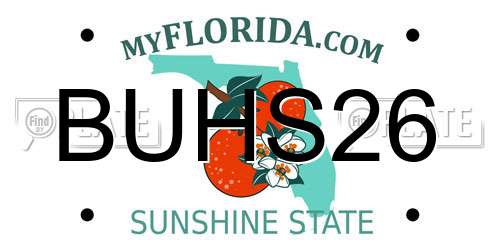 BUHS26 Florida License Plate