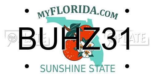 BUHZ31 Florida License Plate