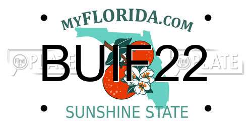 BUIF22 Florida License Plate