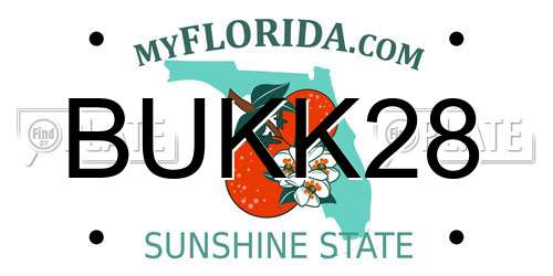 BUKK28 Florida License Plate