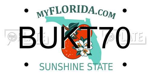 BUKT70 Florida License Plate