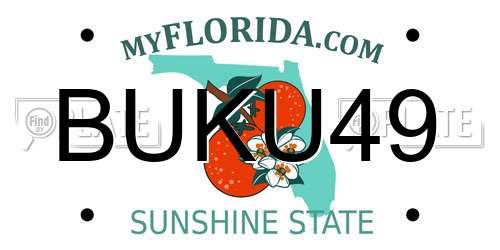 BUKU49 Florida License Plate