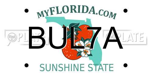 BUL7A Florida License Plate