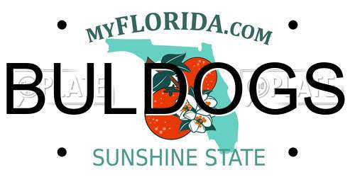 BULDOGS Florida License Plate