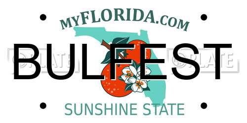 BULFEST Florida License Plate