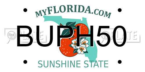 BUPH50 Florida License Plate