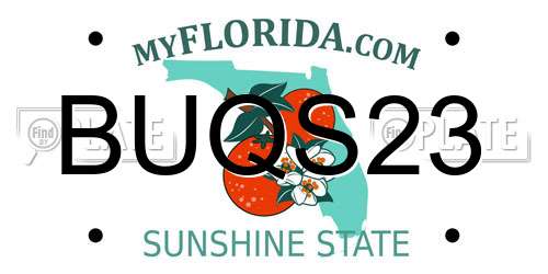 BUQS23 Florida License Plate