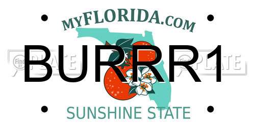 BURRR1 Florida License Plate