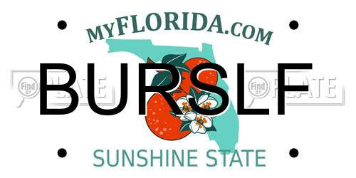 BURSLF Florida License Plate