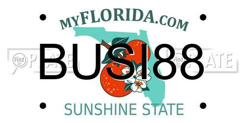 BUSI88 Florida License Plate