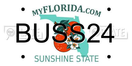 BUSS24 Florida License Plate