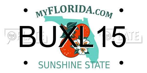 BUXL15 Florida License Plate
