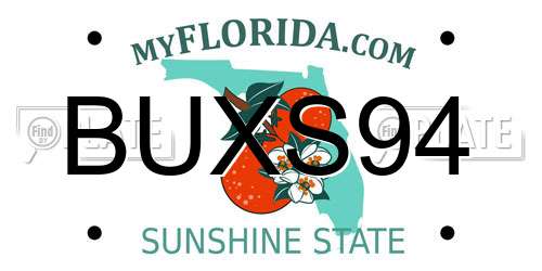 BUXS94 Florida License Plate