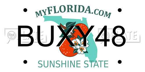 BUXY48 Florida License Plate