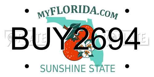 BUY2694 Florida License Plate