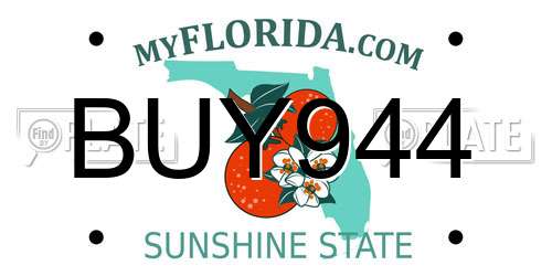 BUY944 Florida License Plate