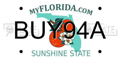 BUY94A Florida License Plate