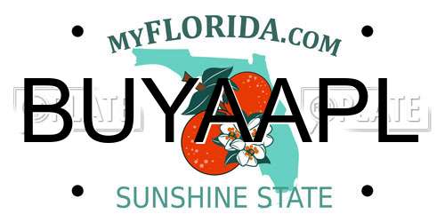 BUYAAPL Florida License Plate
