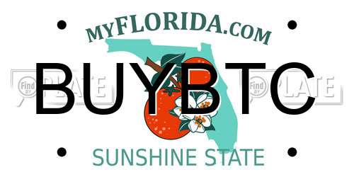 BUYBTC Florida License Plate