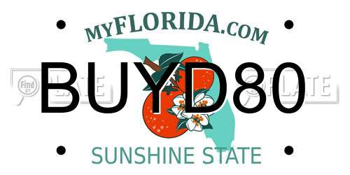 BUYD80 Florida License Plate