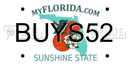 BUYS52 Florida License Plate