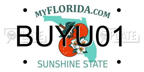 BUYU01 Florida License Plate