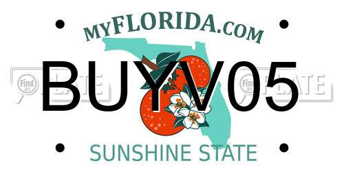 BUYV05 Florida License Plate