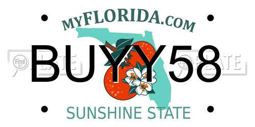 BUYY58 Florida License Plate