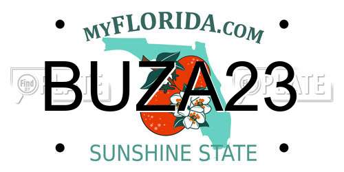 BUZA23 Florida License Plate
