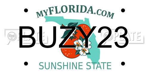 BUZY23 Florida License Plate