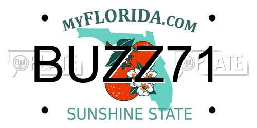 BUZZ71 Florida License Plate