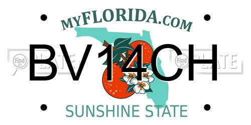BV14CH Florida License Plate