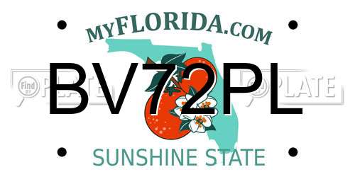 BV72PL Florida License Plate