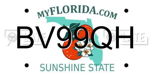 BV99QH Florida License Plate