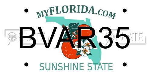 BVAR35 Florida License Plate