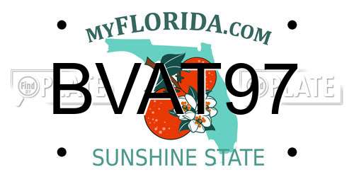 BVAT97 Florida License Plate