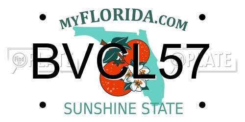 BVCL57 Florida License Plate