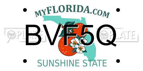 BVF5Q Florida License Plate