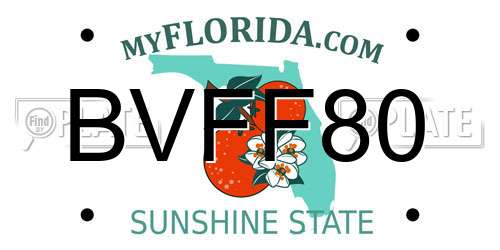 BVFF80 Florida License Plate
