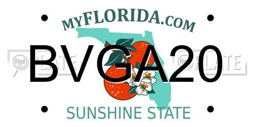 BVGA20 Florida License Plate