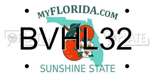 BVHL32 Florida License Plate