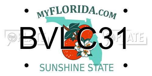 BVLC31 Florida License Plate