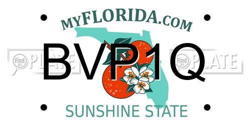 BVP1Q Florida License Plate