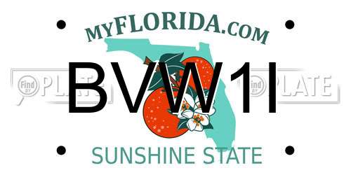 BVW1I Florida License Plate