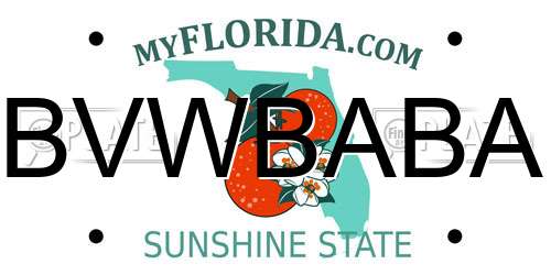 BVWBABA Florida License Plate