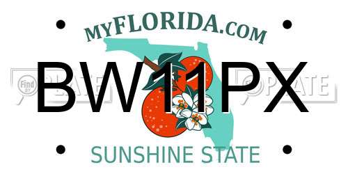 BW11PX Florida License Plate