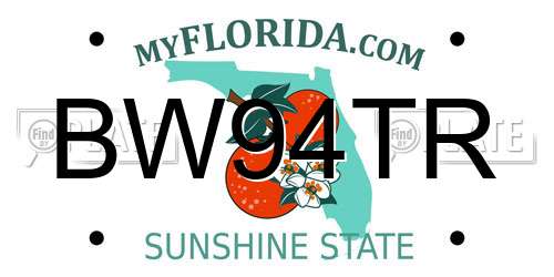 BW94TR Florida License Plate